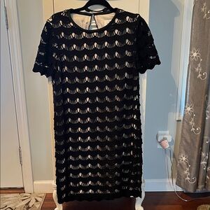 Kate Spade Virginia Crochet Scallop Knit Shift Dress